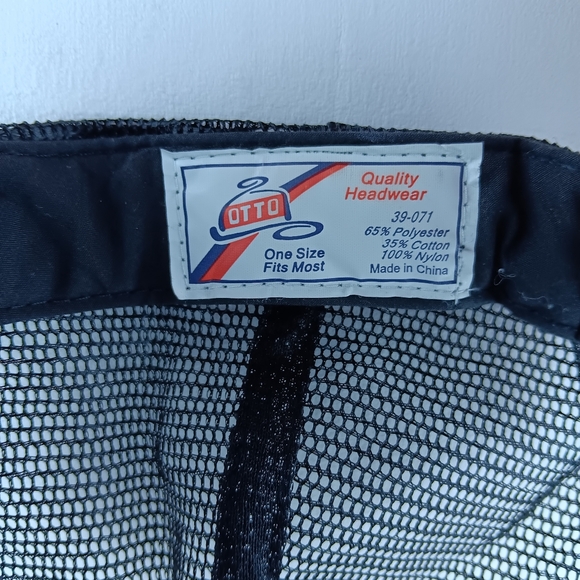 OTTO black snapback mesh Cold War Veteran American flag cord - Picture 7 of 9